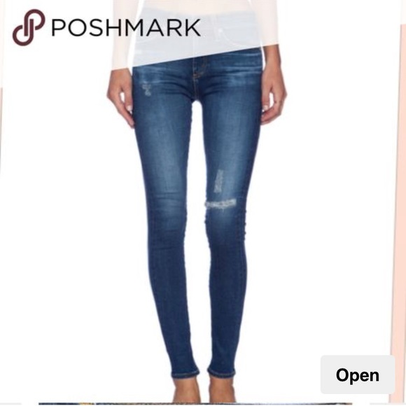 AG Farrah High Rise Skinny Distressed Jeans - Picture 6 of 8